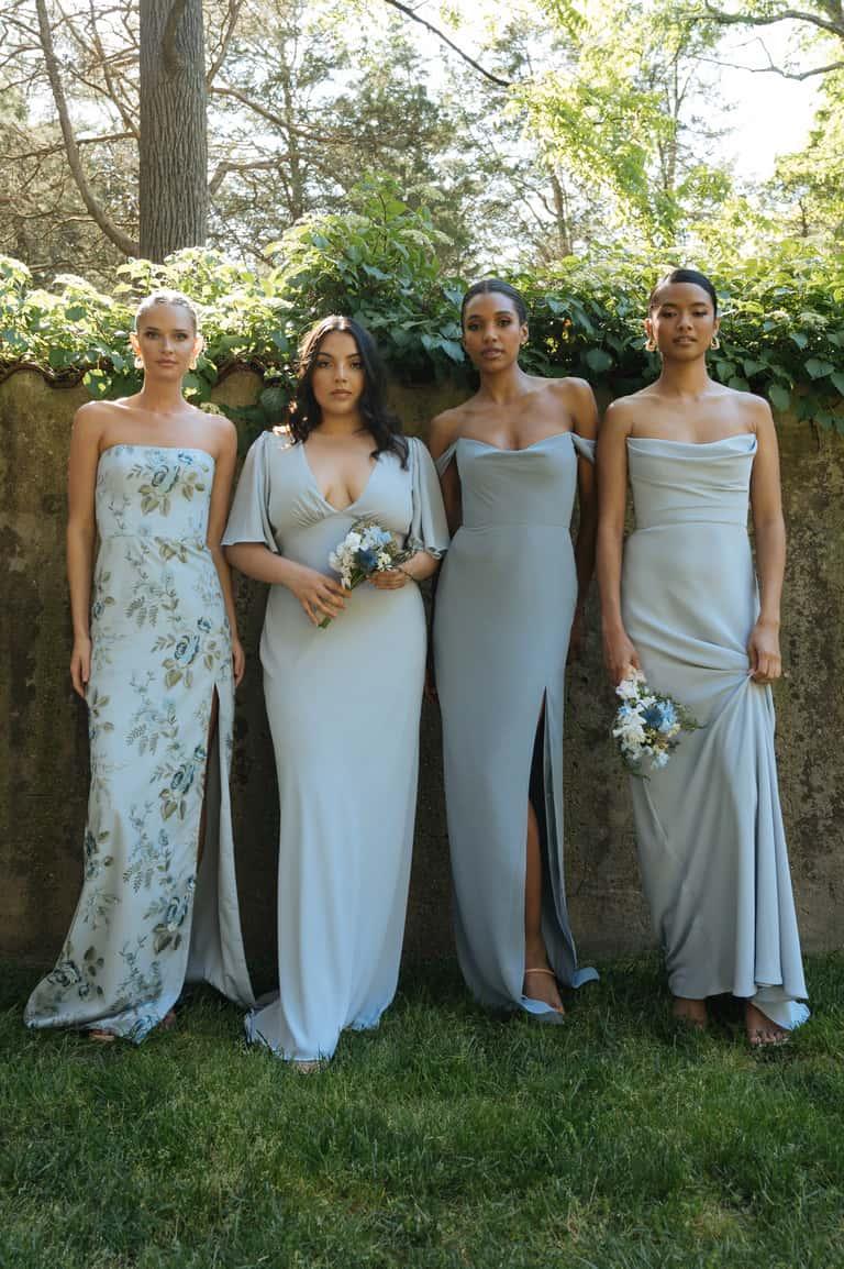 Jenny Yoo Mercy Enchanted Floral Embroidery Enchanted Floral Whisper Blue