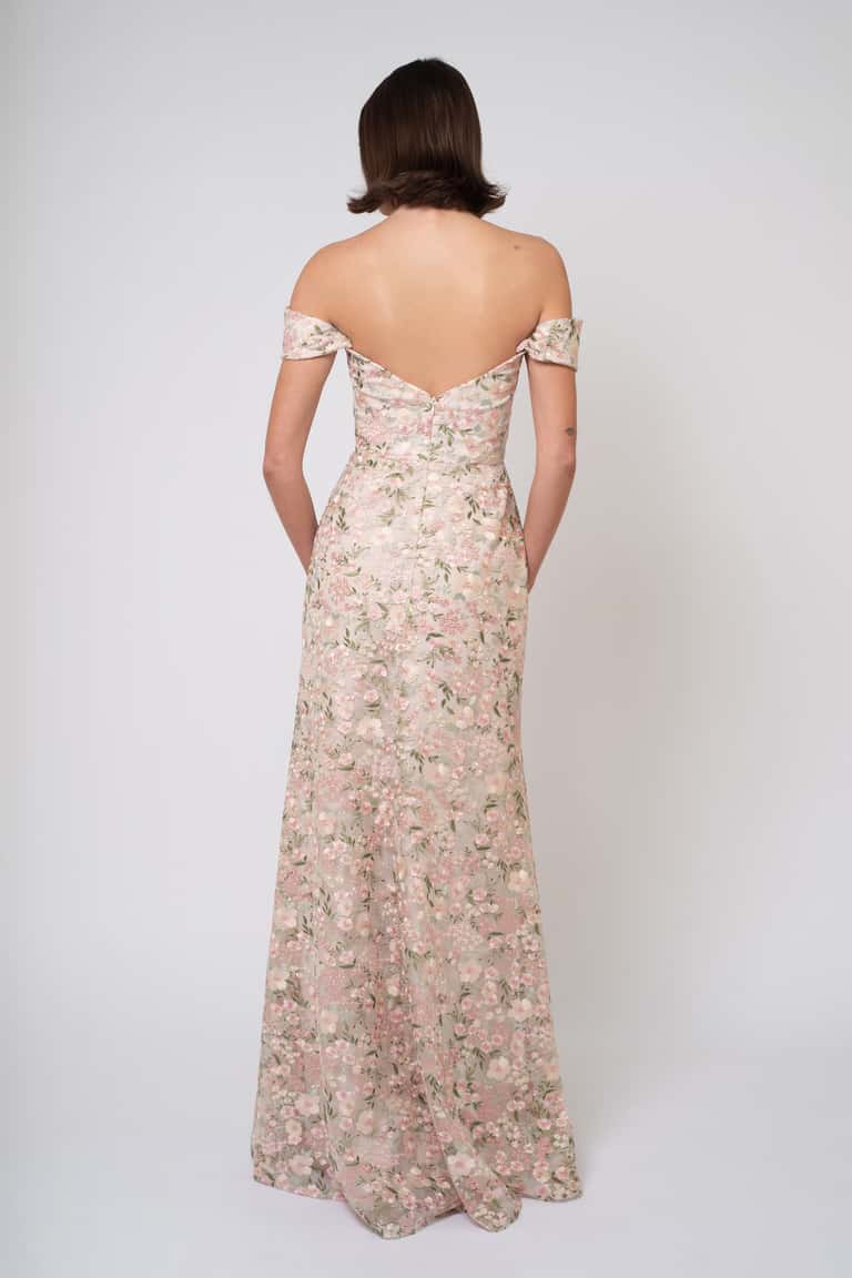 Jenny Yoo Reina Ophelia Embroidery Ophelia Blush Multi