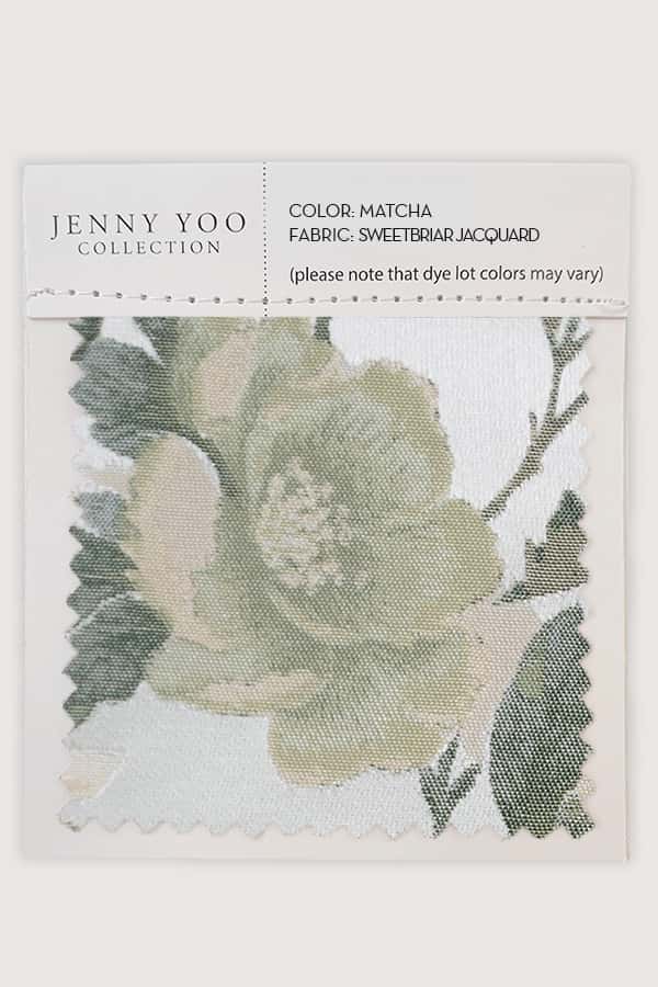 jenny yoo Sweetbriar Jacquard Swatch Card Matcha Sweetbriar Jacquard