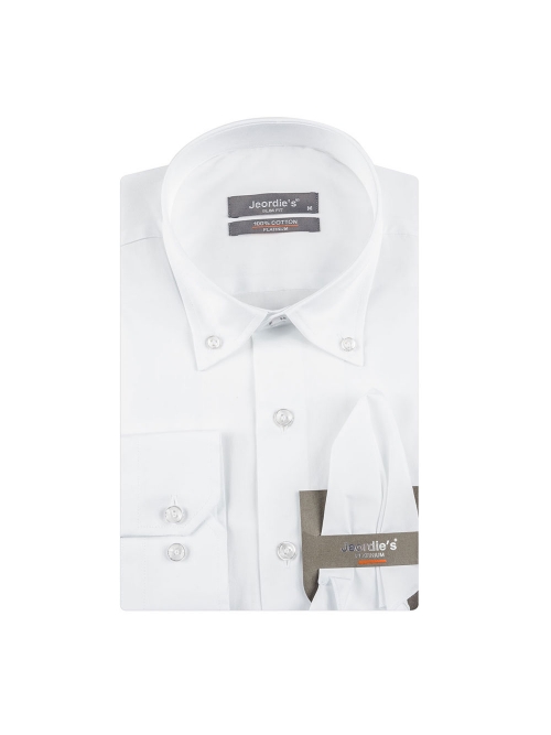 jeordie's SLIM FIT COTTON PLAIN LONG SLEEVE SHIRT
