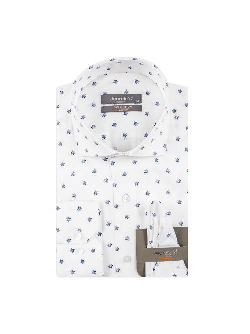 jeordie's SLIM FIT COTTON DIGITAL PRINTED LONG SLEEVE SHIRT WITH HANDKERCHIEF