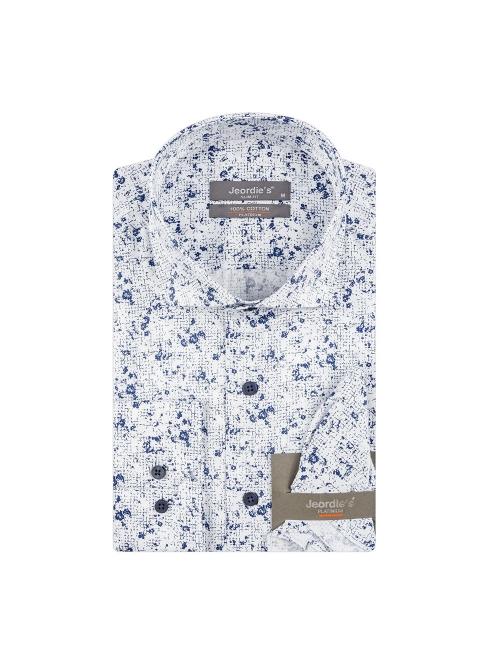 jeordie's SLIM FIT COTTON DIGITAL PRINTED LONG SLEEVE SHIRT WITH HANDKERCHIEF