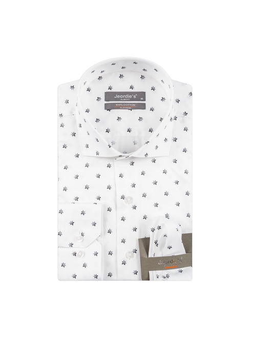 jeordie's SLIM FIT COTTON DIGITAL PRINTED LONG SLEEVE SHIRT WITH HANDKERCHIEF
