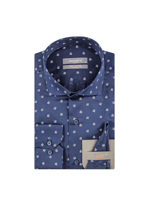 jeordie's SLIM FIT COTTON DIGITAL PRINTED LONG SLEEVE SHIRT WITH HANDKERCHIEF