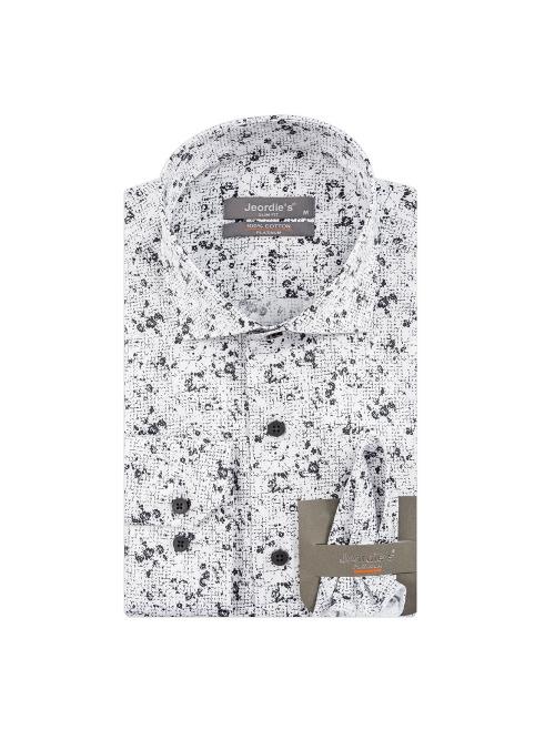 jeordie's SLIM FIT COTTON DIGITAL PRINTED LONG SLEEVE SHIRT WITH HANDKERCHIEF