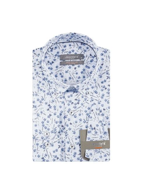 jeordie's SLIM FIT COTTON PRINTED LONG SLEEVE SHIRT