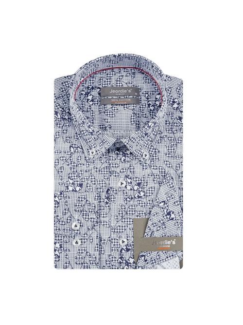 jeordie's SLIM FIT COTTON PRINTED LONG SLEEVE SHIRT