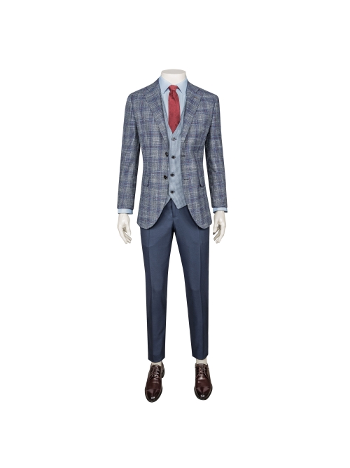 jeordie's SLIM FIT MONO COLLAR 2 BUTTON SUIT WITH VEST