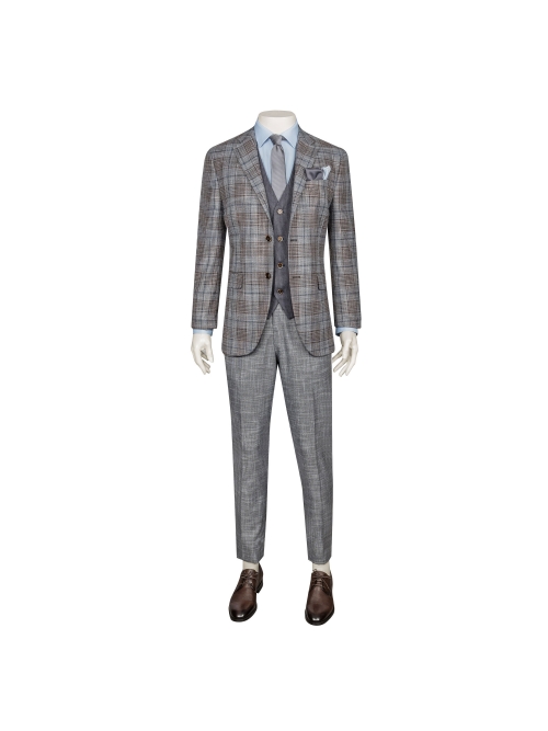 jeordie's SLIM FIT MONO COLLAR 2 BUTTON SUIT WITH VEST