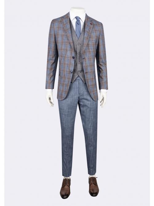 jeordie's SLIM FIT MONO COLLAR 2 BUTTON SUIT WITH VEST