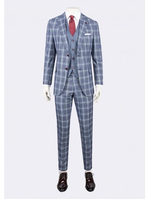 jeordie's SLIM FIT MONO COLLAR 2 BUTTON SUIT WITH VEST