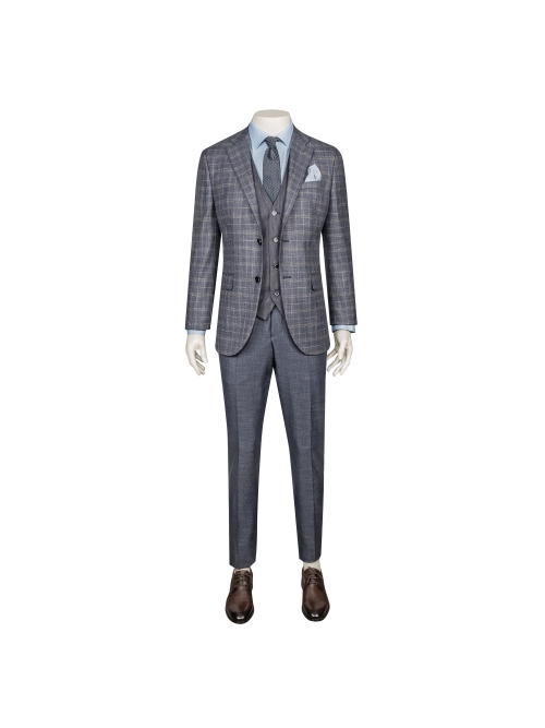 jeordie's SLIM FIT MONO COLLAR 2 BUTTON SUIT WITH VEST