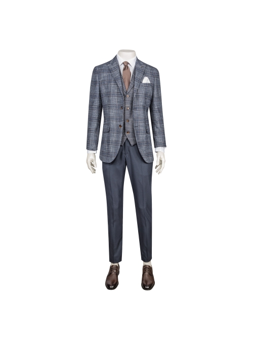jeordie's SLIM FIT POINTED COLLAR 2 BUTTON SUIT WITH VEST
