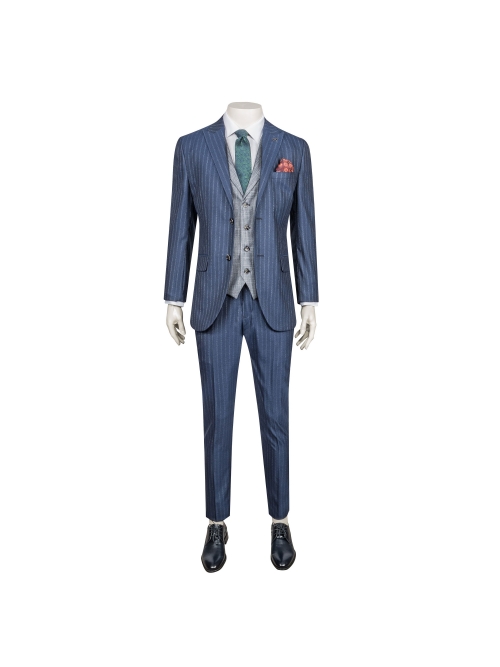 jeordie's SLIM FIT POINTED COLLAR 2 BUTTON SUIT WITH VEST