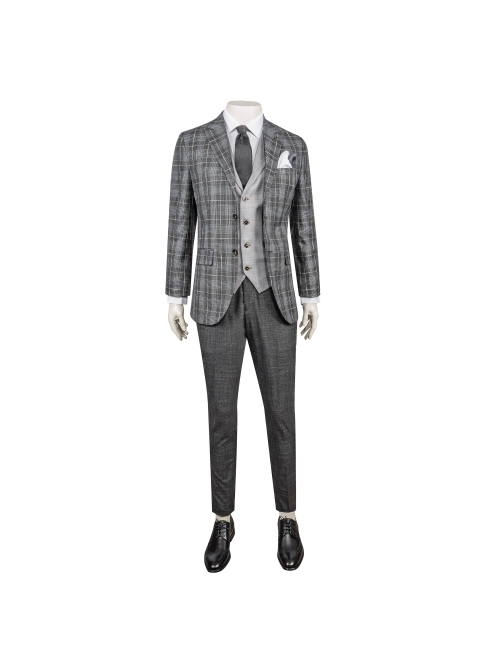 jeordie's SLIM FIT POINTED COLLAR 2 BUTTON SUIT WITH VEST