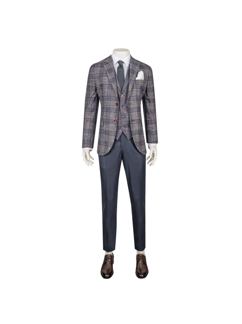 jeordie's SLIM FIT POINTED COLLAR 2 BUTTON SUIT WITH VEST