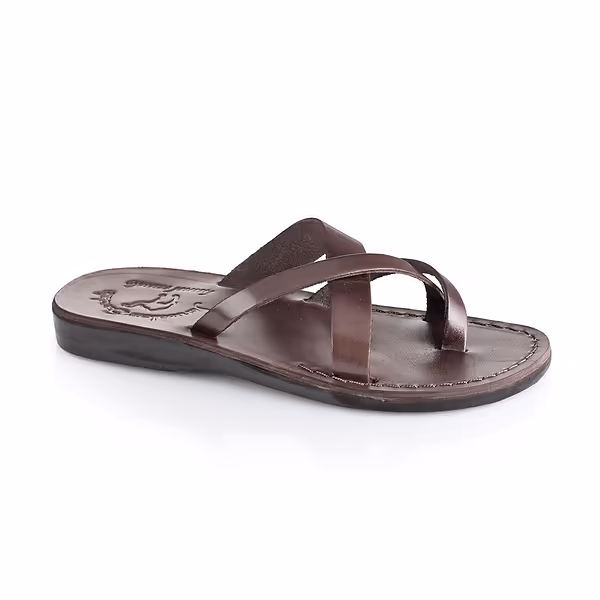 jerusalem sandals Abigail (20) Women's Leather Toe Sandal Brown
