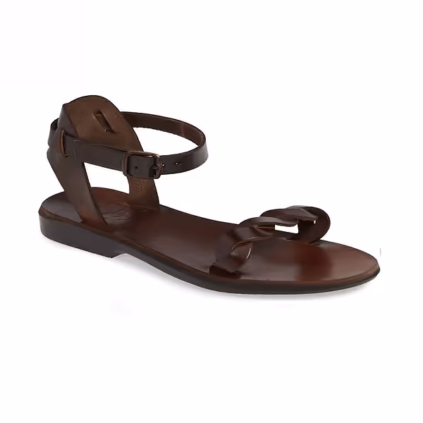 jerusalem sandals Arden (30) Women's Leather Ankle Strap Sandal Brown