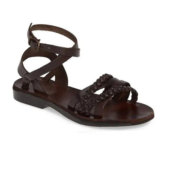 jerusalem sandals Asa (31) Women's Leather Crossover Sandal Brown jerusalem sandals Asa (31) Women's Leather Crossover Sandal Brown
