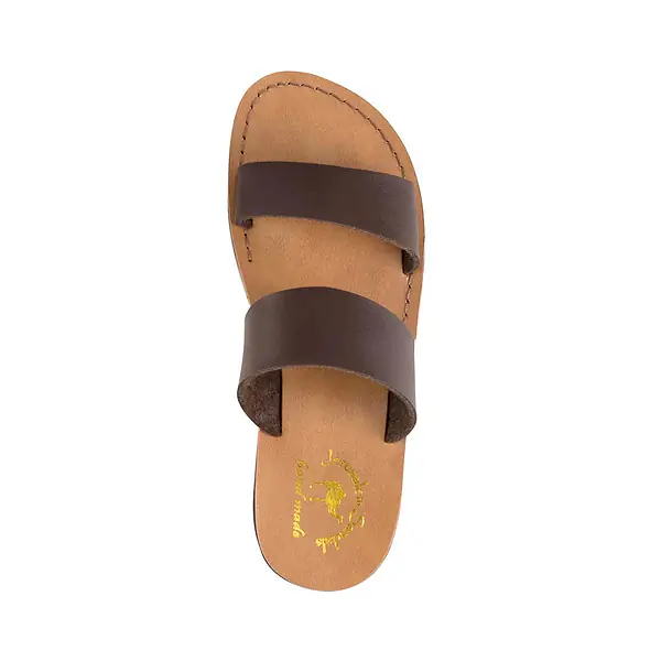 Jerusalem Sandals Aviv Vegan (36) Men's Leather Alternative Sandal Brown