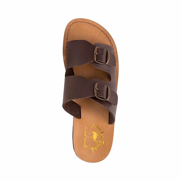 Jerusalem Sandals Barnabas Vegan (47) Men's Leather Alternative Sandal Brown