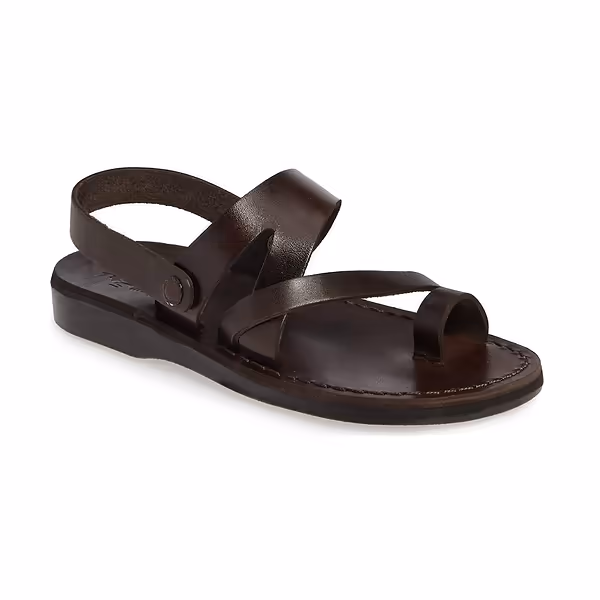 jerusalem sandals Benjamin (20) Men's Leather Slingback Sandal Brown