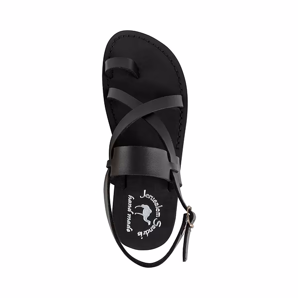 Jerusalem Sandals Bethany Vegan (32) Women's Leather Alternative Sandal Black
