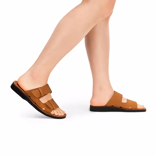 Jerusalem Sandals Bond (28) Women's Hidden Buckle Flawless Custom Fit Honey Nubuck