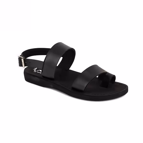 jerusalem sandals Carmel Vegan (44) Men's Leather Alternative Sandal Black