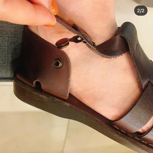Jerusalem Sandals Daniel (32) Women's Leather Fisherman Sport Sandal Brown