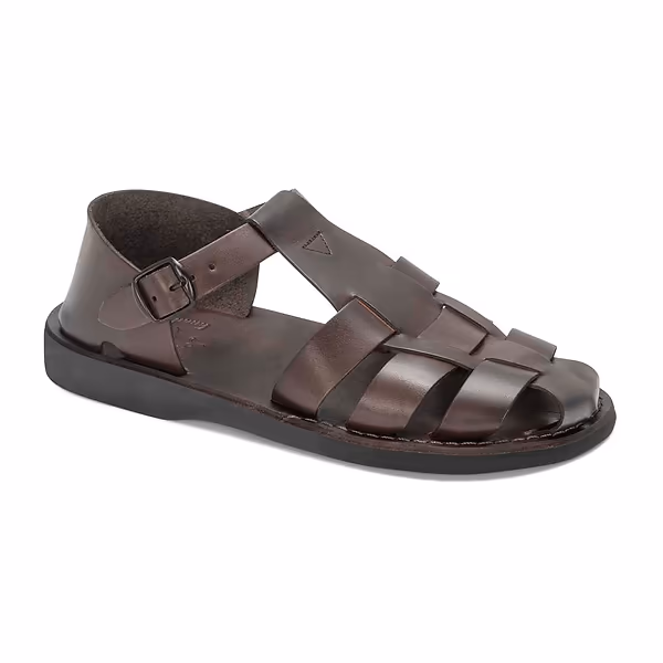 jerusalem sandals Daniel (40) Men's Leather Fisherman Sport Sandal Brown