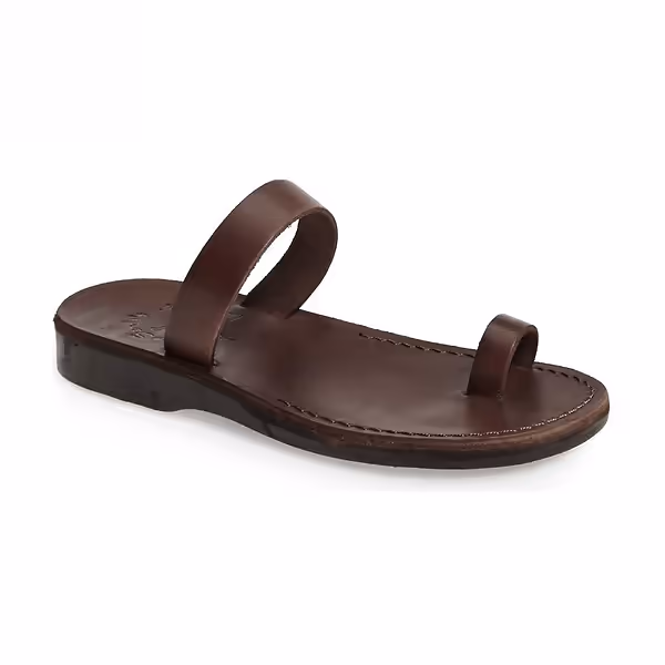 jerusalem sandals Eden (34) Women's Leather Toe Ring Minimalist Sandal Brown jerusalem sandals Eden (34) Women's Leather Toe Ring Minimalist Sandal Brown