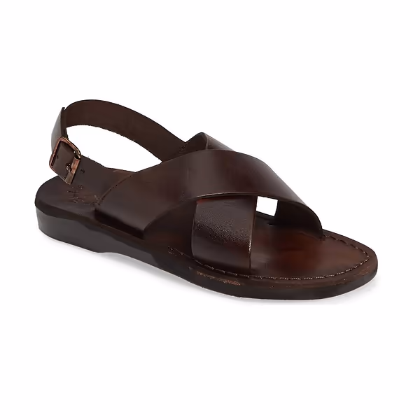 jerusalem sandals Elan Buckle (31) Women's Leather Thick Strap Sandal Brown jerusalem sandals Elan Buckle (31) Women's Leather Thick Strap Sandal Brown