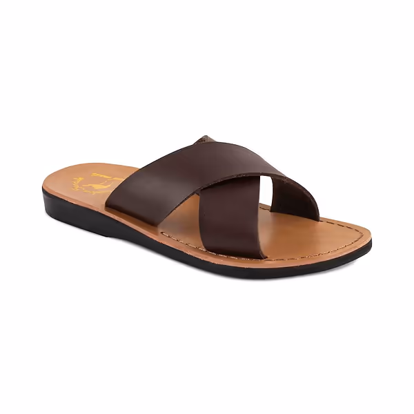 jerusalem sandals Elan Vegan (41) Men's Leather Alternative Sandal Brown
