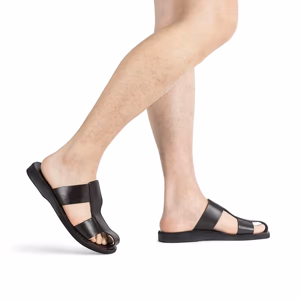 Jerusalem Sandals Genesis (39) Men's Leather Closed Toe Sandal Brown