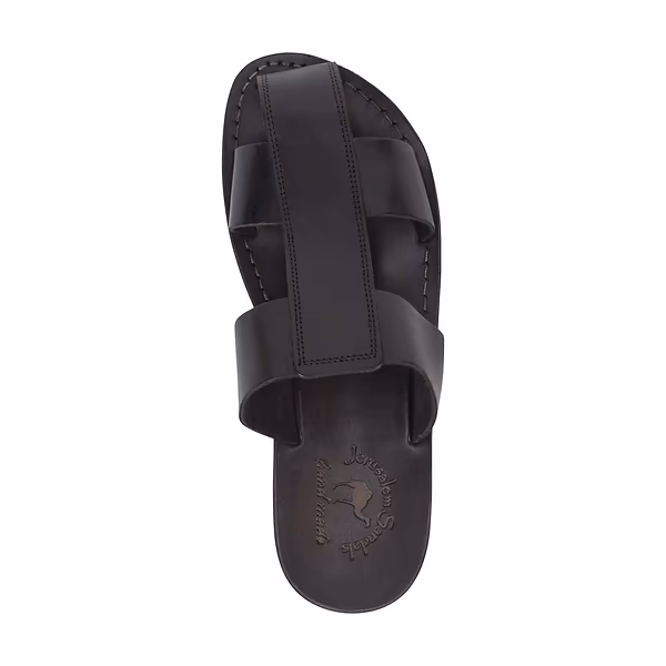 Jerusalem Sandals Genesis (39) Men's Leather Closed Toe Sandal Brown