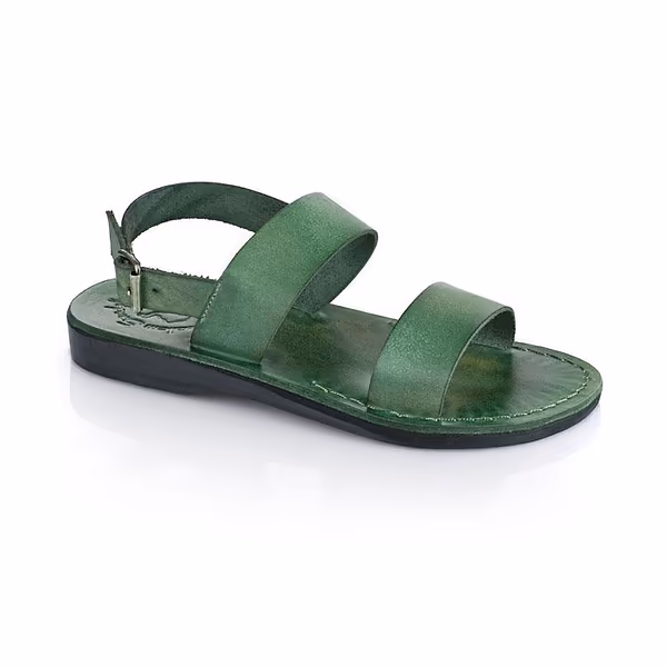jerusalem sandals Golan (25) Women's Leather Slingback Flat Sandal Green jerusalem sandals Golan (25) Women's Leather Slingback Flat Sandal Green