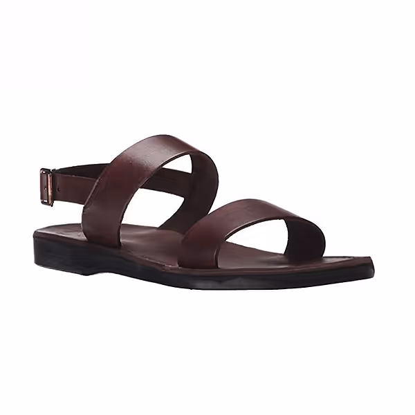jerusalem sandals Golan (42) Men's Leather Two Strap Sandal Brown