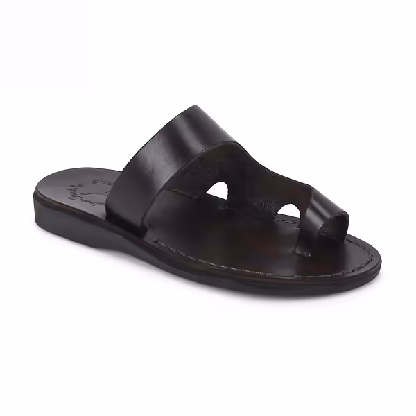 jerusalem sandals Harper (40) Women's Leather Toe Ring Sandal Brown