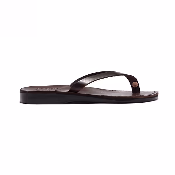 Jerusalem Sandals Jaffa (36) Men's Leather Flip Flop Sandal Brown