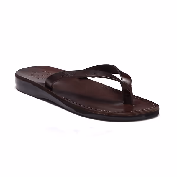 jerusalem sandals Jaffa (36) Men's Leather Flip Flop Sandal Brown