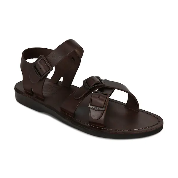 jerusalem sandals James (38) Men's Leather Adjustable sandal Brown