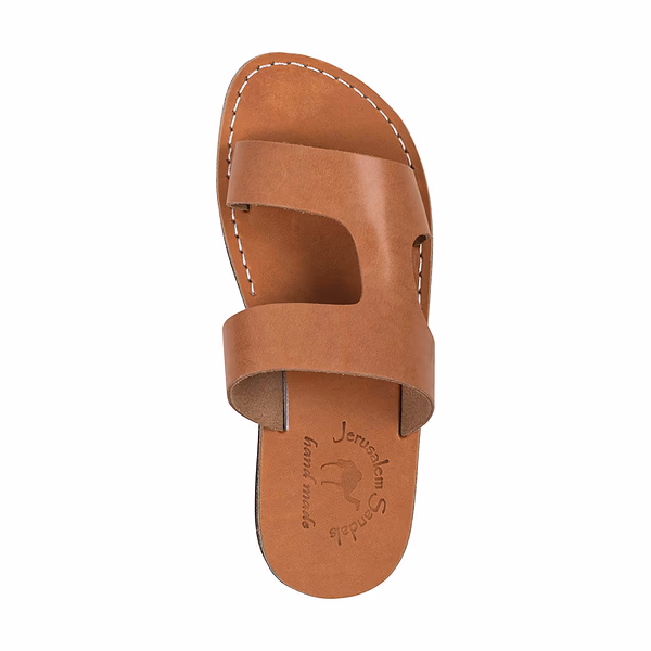 Jerusalem Sandals June (34) Women's Leather Side Strap Sandal Tan