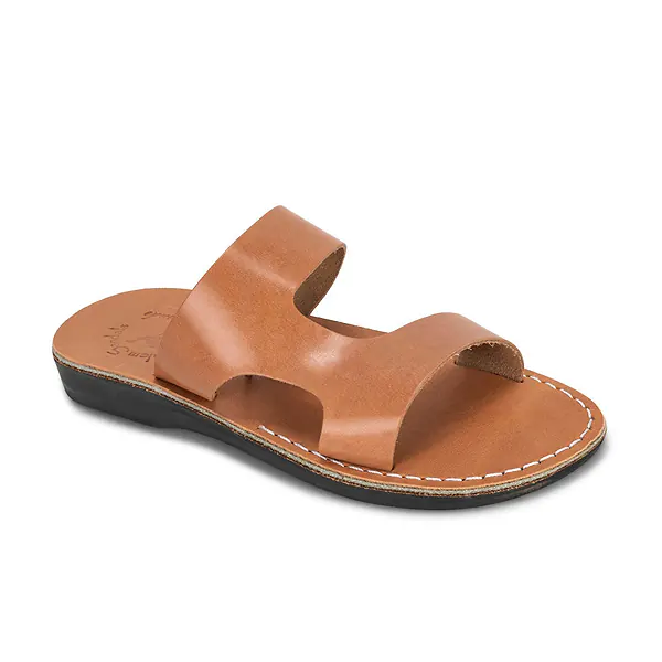 jerusalem sandals June (34) Women's Leather Side Strap Sandal Tan