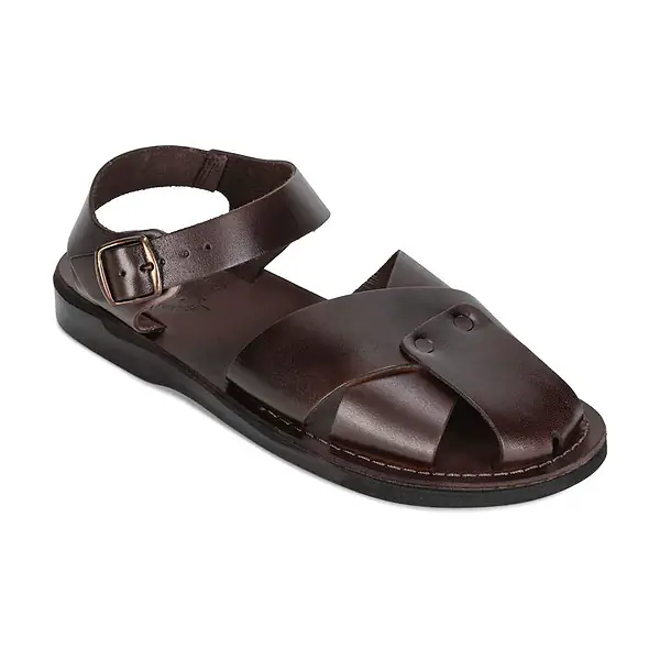 jerusalem sandals Kai (30) Men's Leather Shielded Sandal Brown