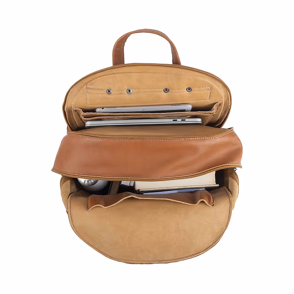 Jerusalem Sandals Leather Laptop Backpack (30) $0.27" > Regular Price $299.95 Regular Price Sale Price $299.95 Unit Price /  per  Sale Sold Out Or 4 Interest-free Installments Of $74.98 By   More Info   Color: Brown Men Wome
