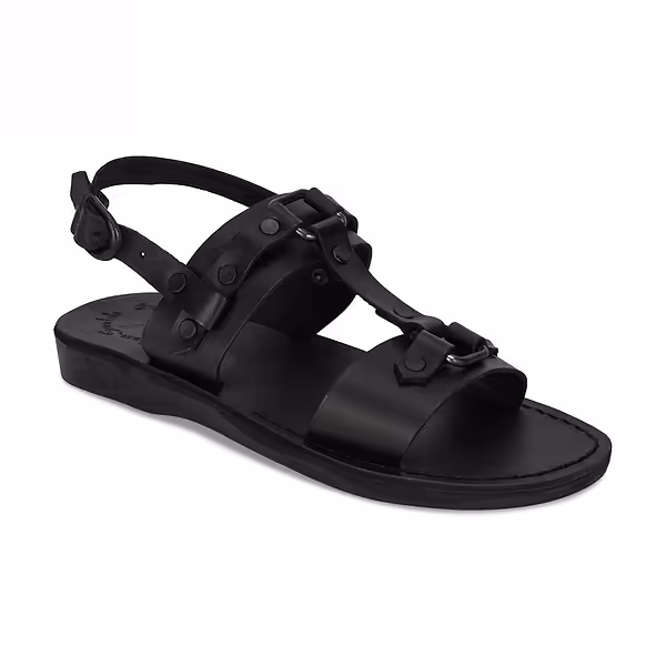 jerusalem sandals Lyra (44) Women's Riveted Comfort Leather Sandal Black jerusalem sandals Lyra (44) Women's Riveted Comfort Leather Sandal Black