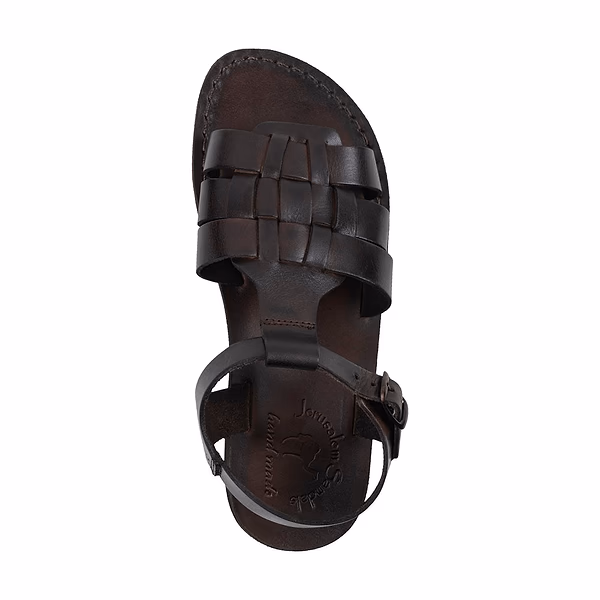 Jerusalem Sandals Mikayla (44) Women's Open Toe Fisherman-Style Sandal Brown