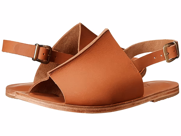 jerusalem sandals Montana Blvd (33) Women's Back Strap Leather Mule Tan