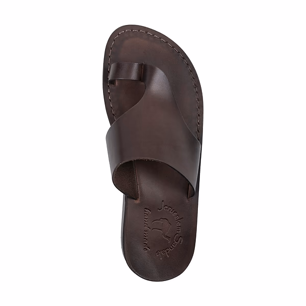 Jerusalem Sandals Petra (28) Women's Leather Toe Strap Sandal Brown